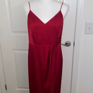 Beautiful red long Express dress with slit